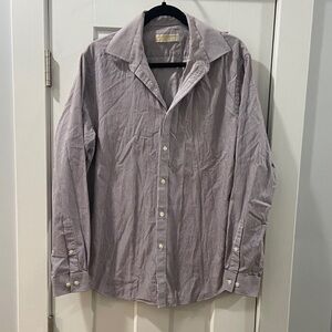 MICHAEL Michael Kors Men's Casual Striped Shirt 16 34-35 Large Slim Fit